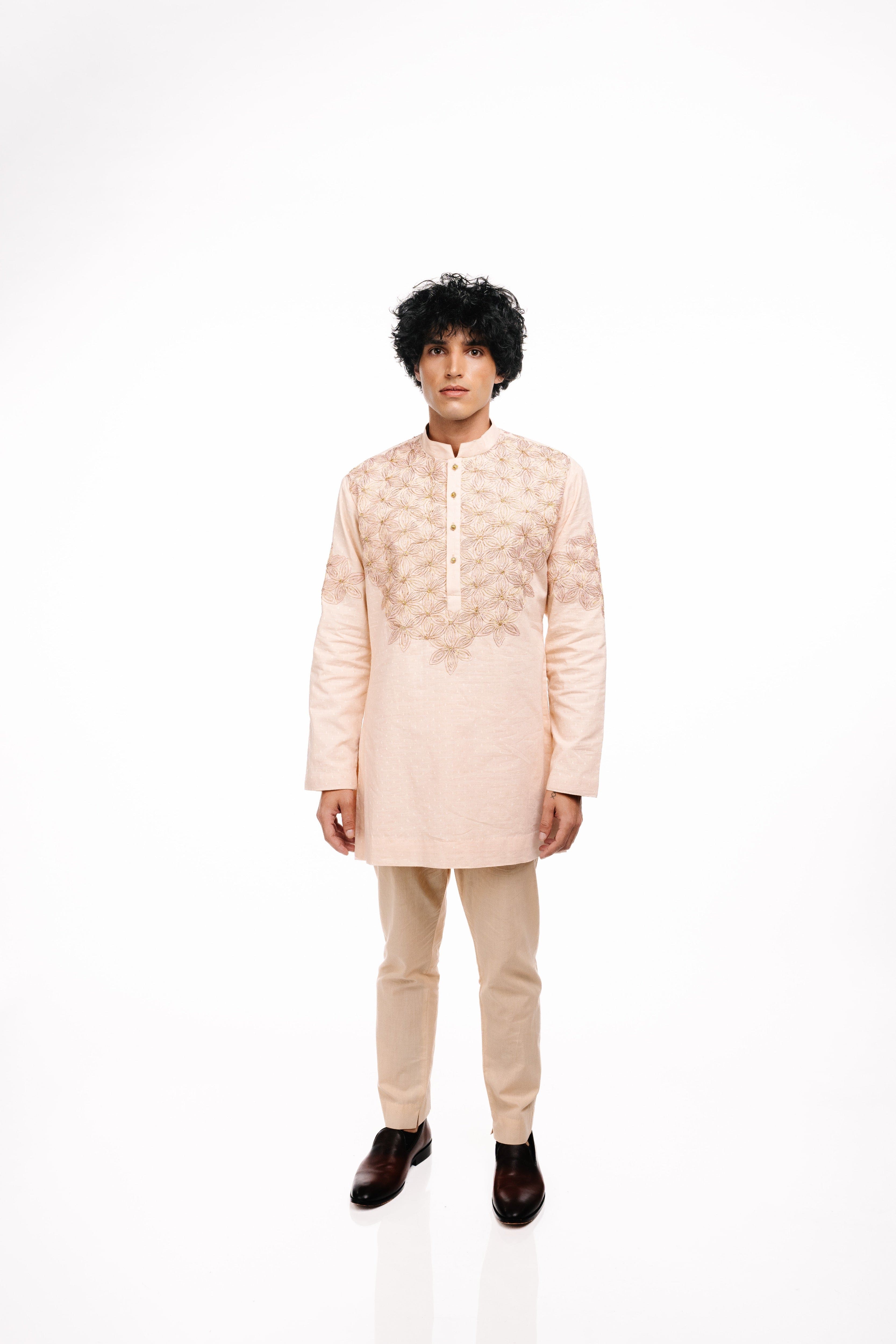 Dobby Short Kurta Set